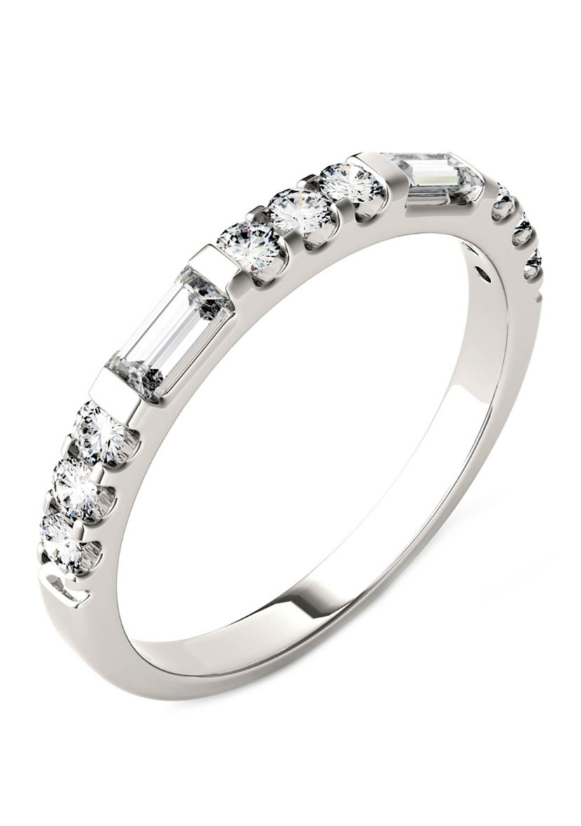 1/2 ct. t.w. Lab Created Moissanite Stackable Band in 14K White Gold