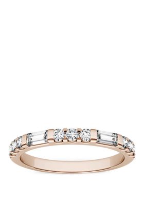 Charles & Colvard 1/2 Ct. T.w. Lab Created Moissanite Stackable Band In 14K Rose Gold