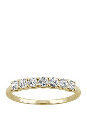 Charles & Colvard 3/8 Ct. T.w. Lab Created Moissanite Anniversary Band In 14K White Gold