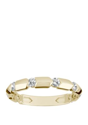 Charles & Colvard 1/4 Ct. T.w. Lab Created Moissanite Stackable Band In 14K Yellow Gold