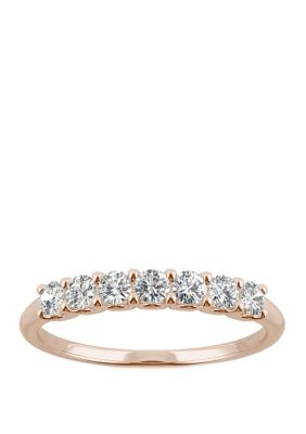 Charles & Colvard 3/8 Ct. T.w. Lab Created Moissanite Anniversary Band In 14K Rose Gold
