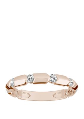Charles & Colvard 1/4 Ct. T.w. Lab Created Moissanite Stackable Band In 14K Rose Gold