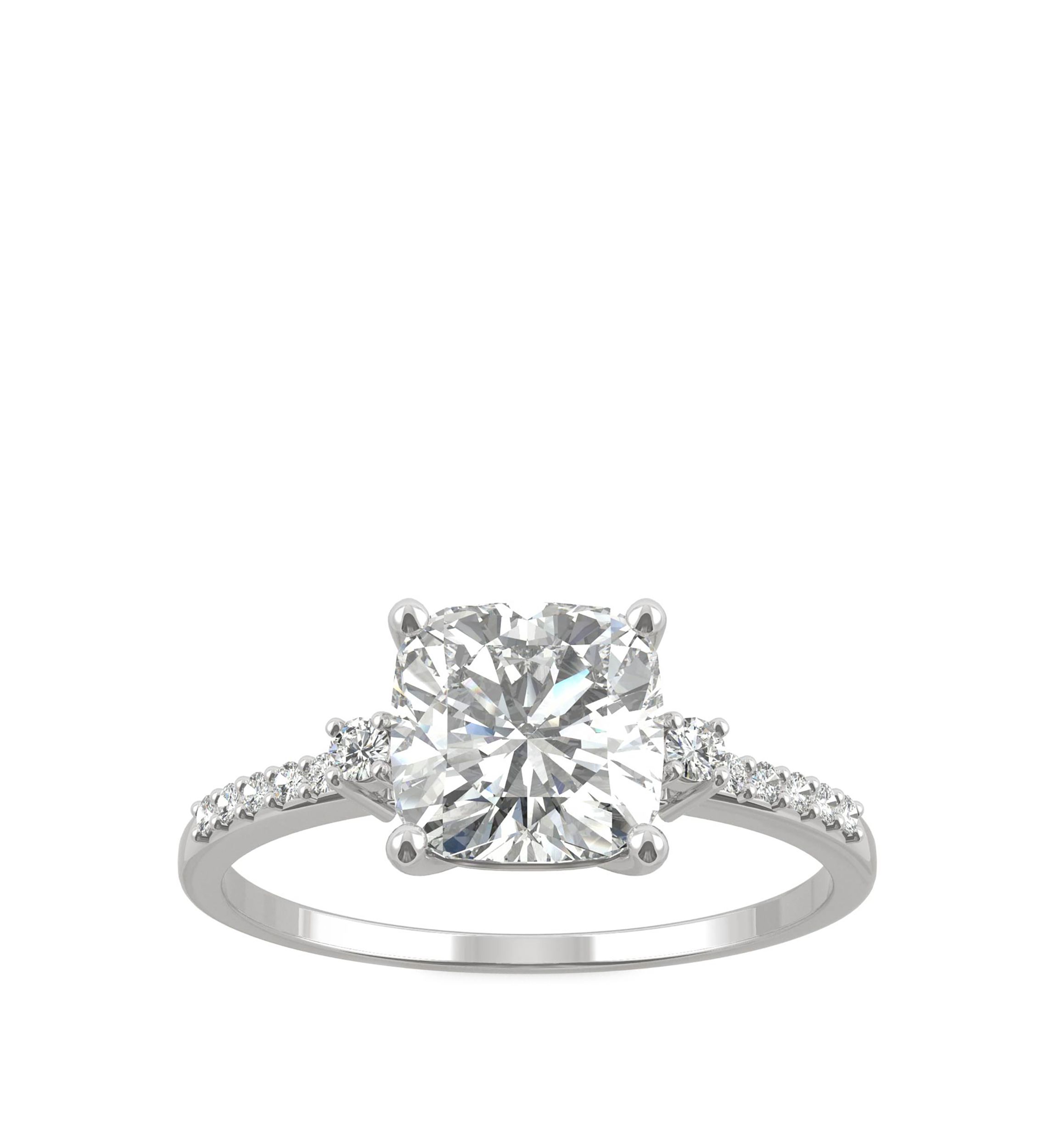 1.81 ct. t.w. Lab Created Moissanite Engagement Ring in 14K White Gold 