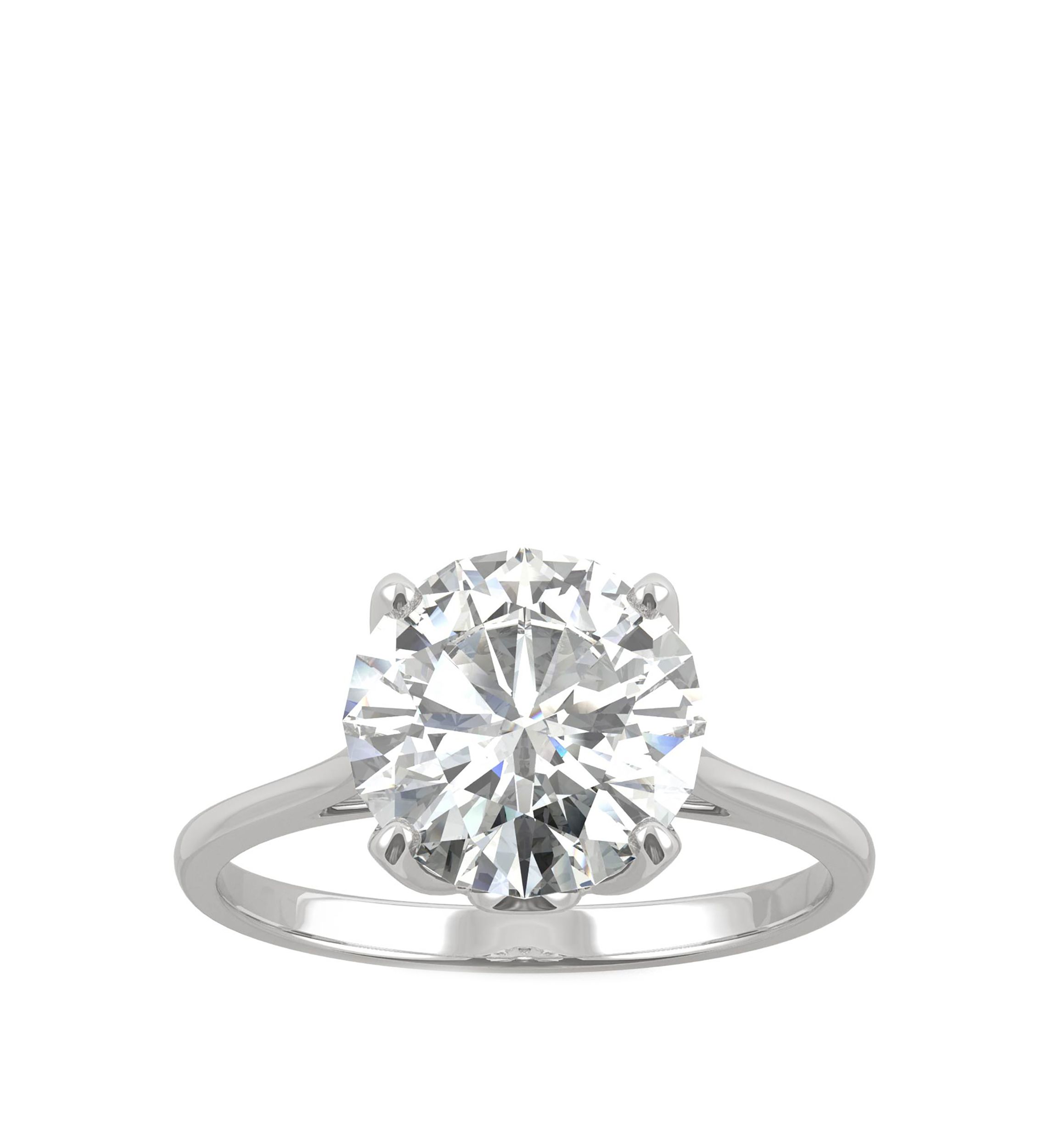 2.7 ct. t.w. Lab Created Moissanite Engagement Ring in 14K White Gold 