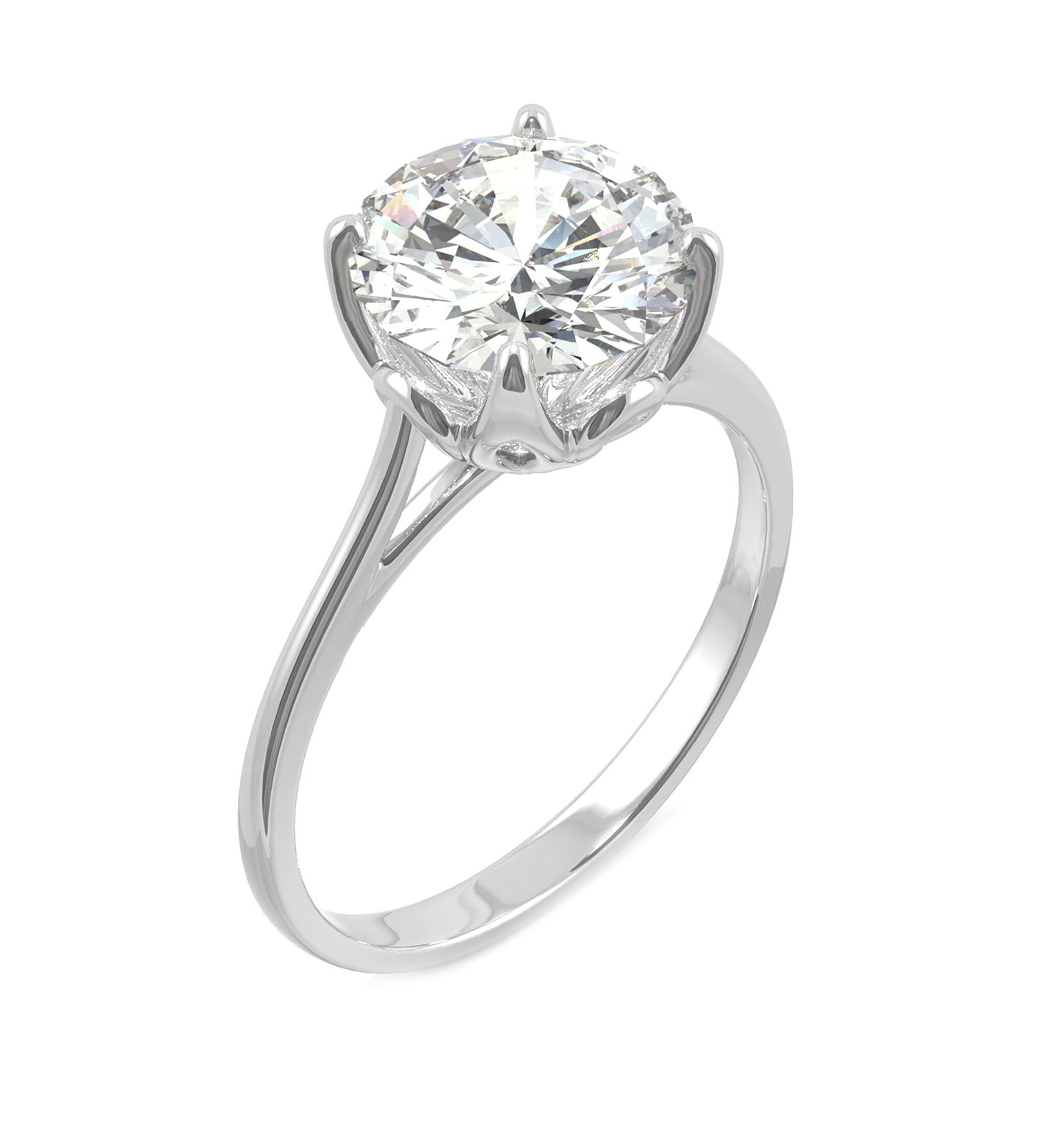 2.7 ct. t.w. Lab Created Moissanite Engagement Ring in 14K White Gold 