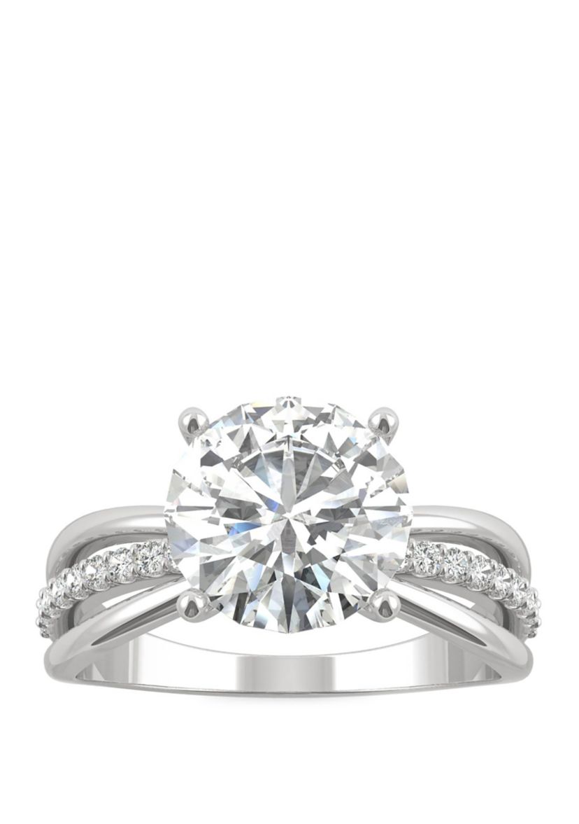 2.9 ct. t.w. Lab Created Moissanite Engagement Ring in 14K White Gold 