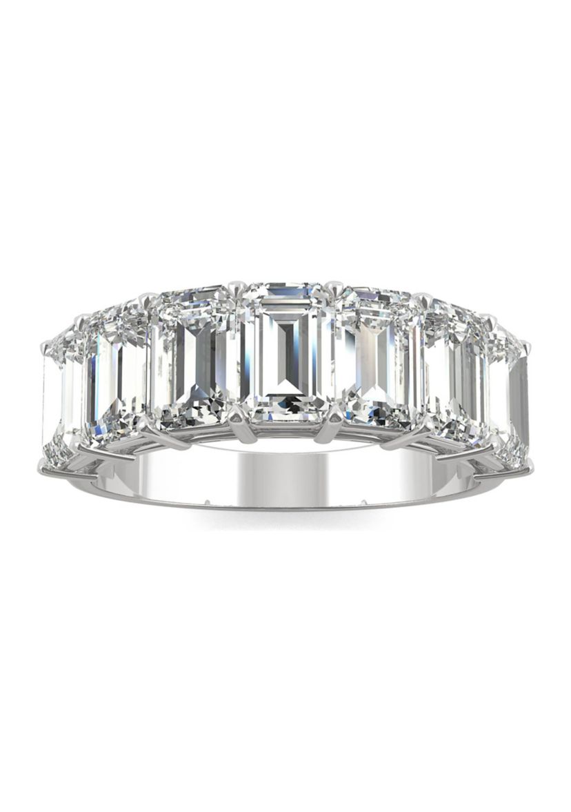 4 ct. t.w. Lab Created Moissanite Emerald Cut Seven Stone Ring in 14k White Gold