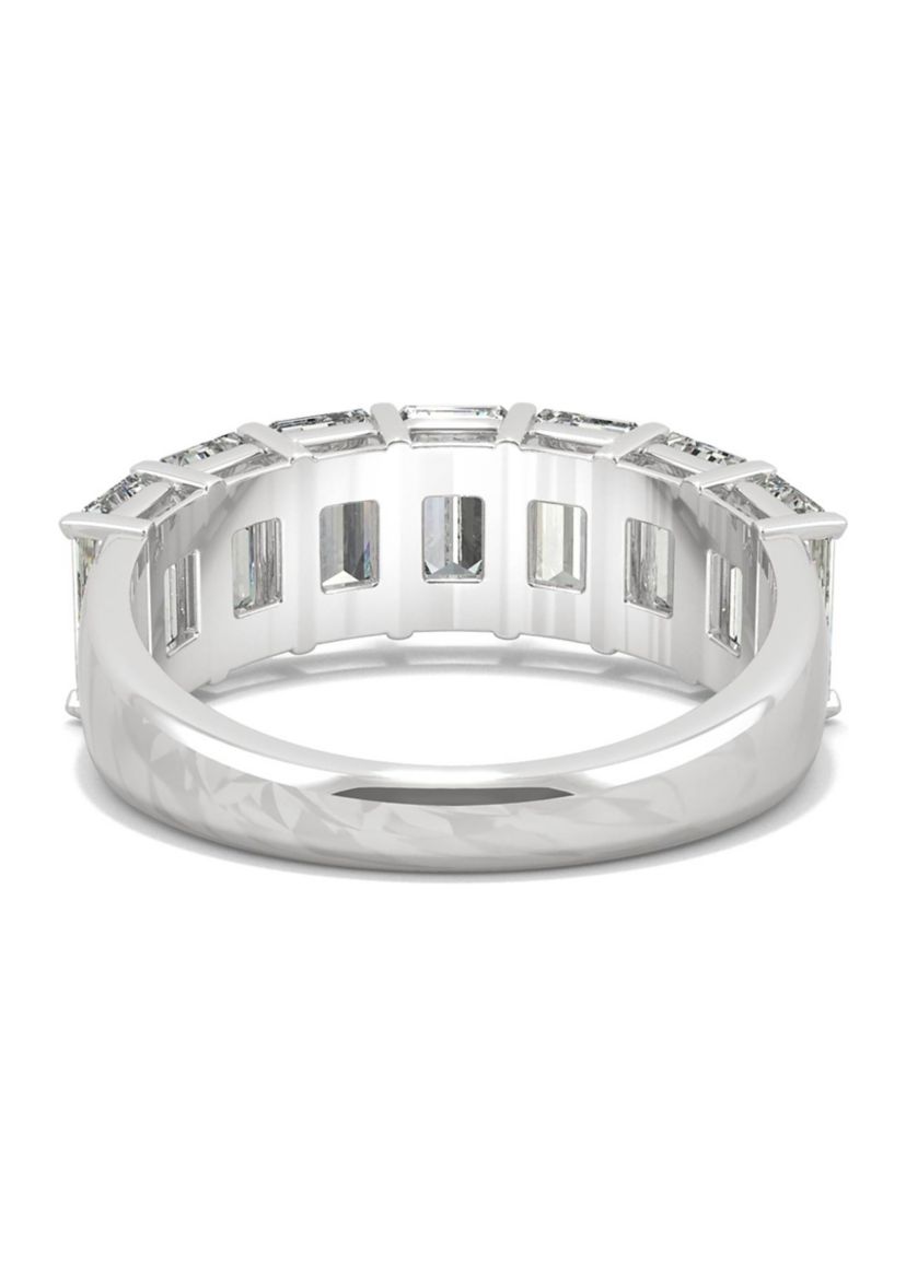 4 ct. t.w. Lab Created Moissanite Emerald Cut Seven Stone Ring in 14k White Gold