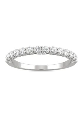 Charles & Colvard 1/2 Ct. T.w. Lab Created Moissanite Wedding Band In 14K White Gold