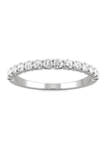 1/2 ct. t.w. Lab Created Moissanite Wedding Band in 14k White Gold