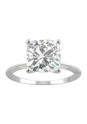 Charles & Colvard 3/8 Ct. T.w. Lab Created Moissanite Solitaire Cushion Ring In 14K White Gold