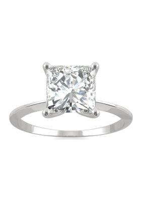 Charles & Colvard 7/8 Ct. T.w. Lab Created Moissanite Princess Solitaire Ring In 14K White Gold