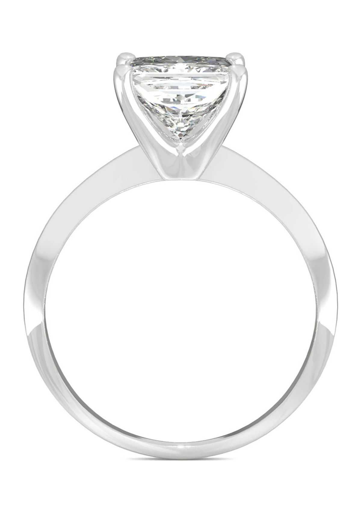 7/8 ct. t.w. Lab Created Moissanite Princess Solitaire Ring in 14k White Gold