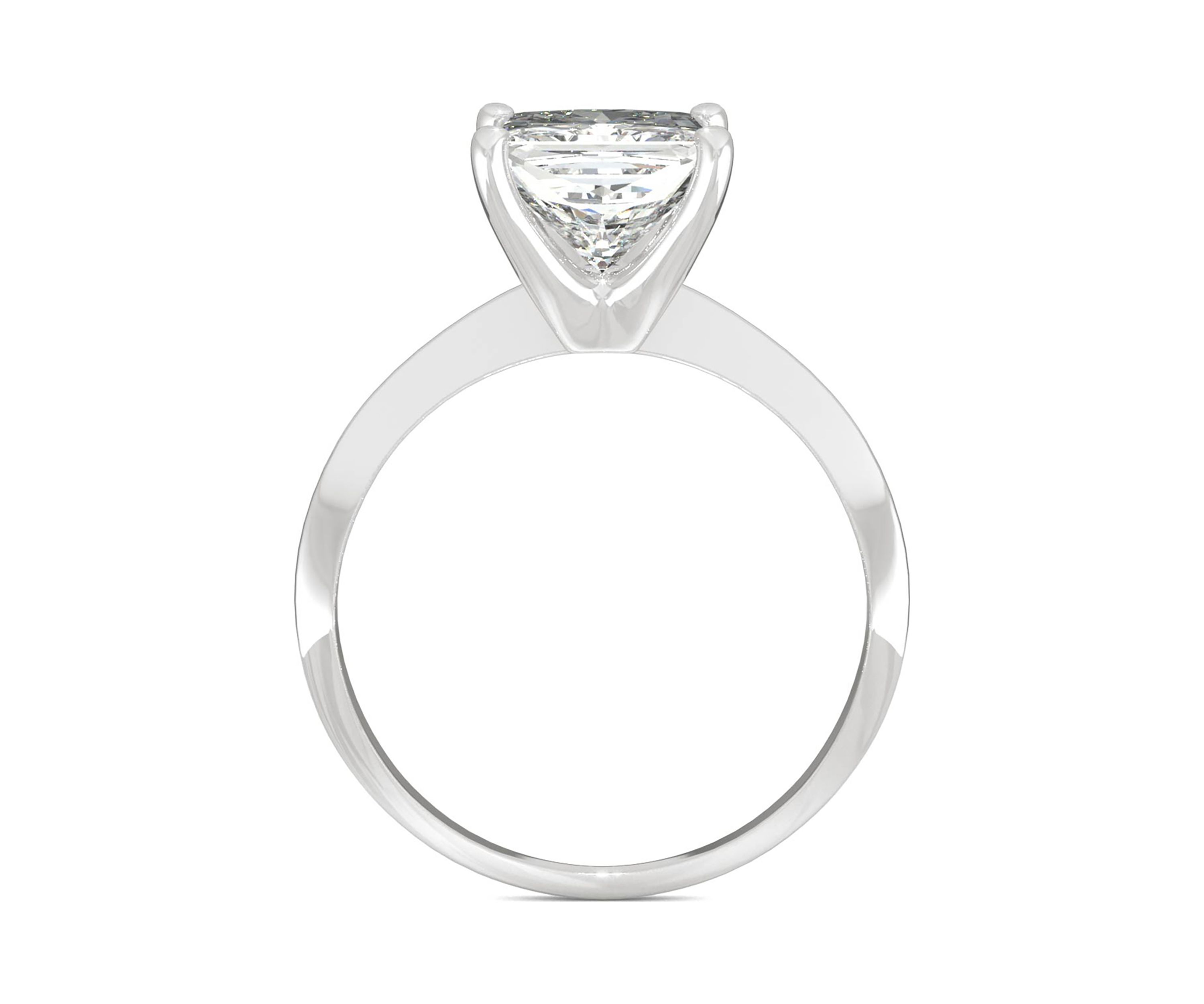 7/8 ct. t.w. Lab Created Moissanite Princess Solitaire Ring in 14k White Gold