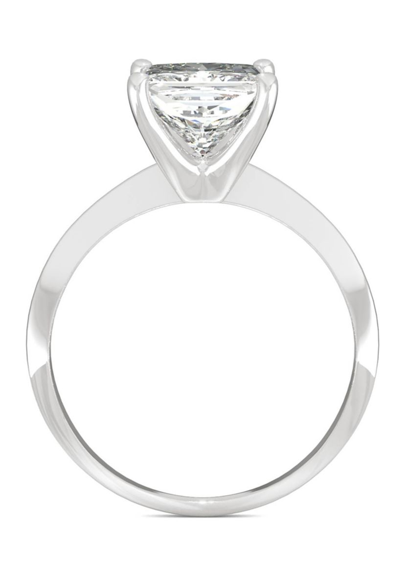7/8 ct. t.w. Lab Created Moissanite Princess Solitaire Ring in 14k White Gold