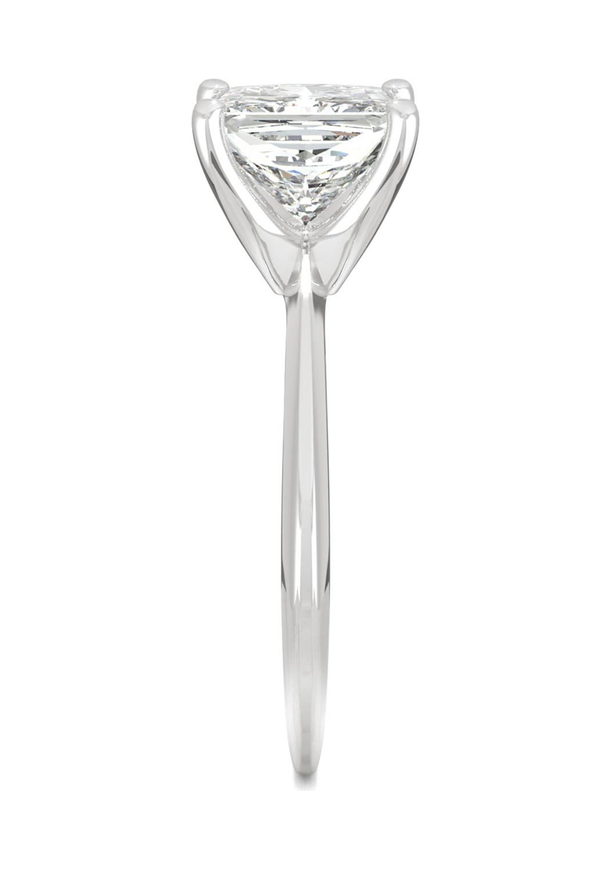 7/8 ct. t.w. Lab Created Moissanite Princess Solitaire Ring in 14k White Gold