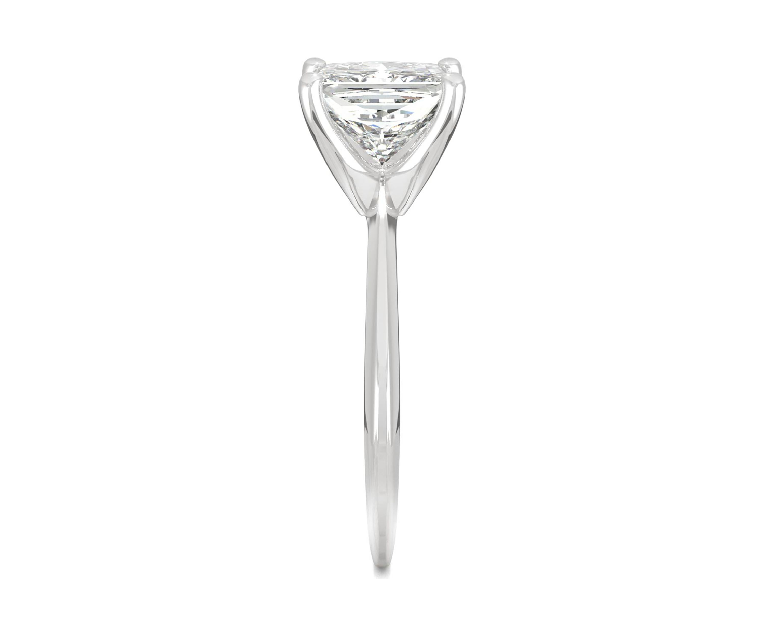 7/8 ct. t.w. Lab Created Moissanite Princess Solitaire Ring in 14k White Gold
