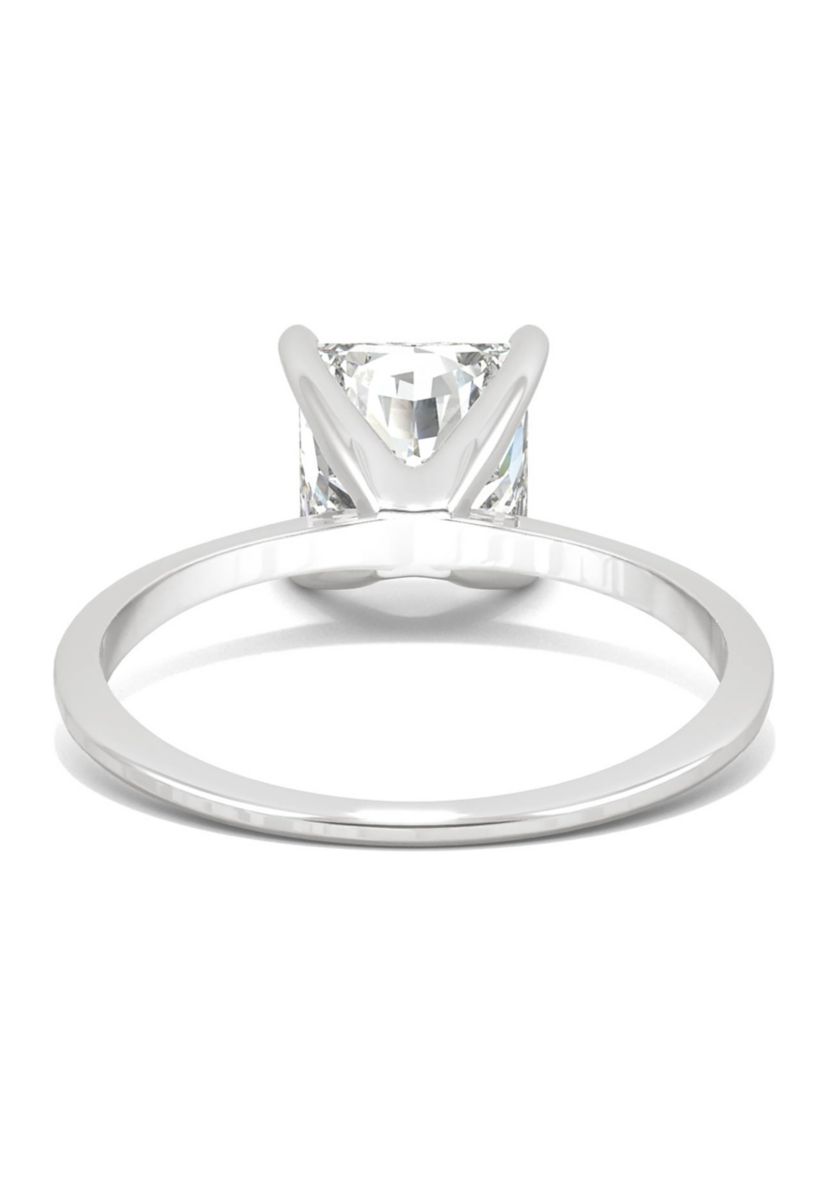 7/8 ct. t.w. Lab Created Moissanite Princess Solitaire Ring in 14k White Gold