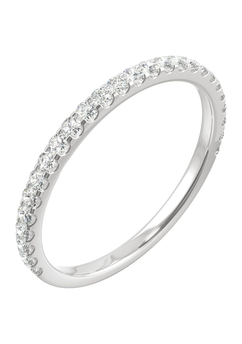 3/8 ct. t.w. Lab Created Moissanite Wedding Band in 14k White Gold