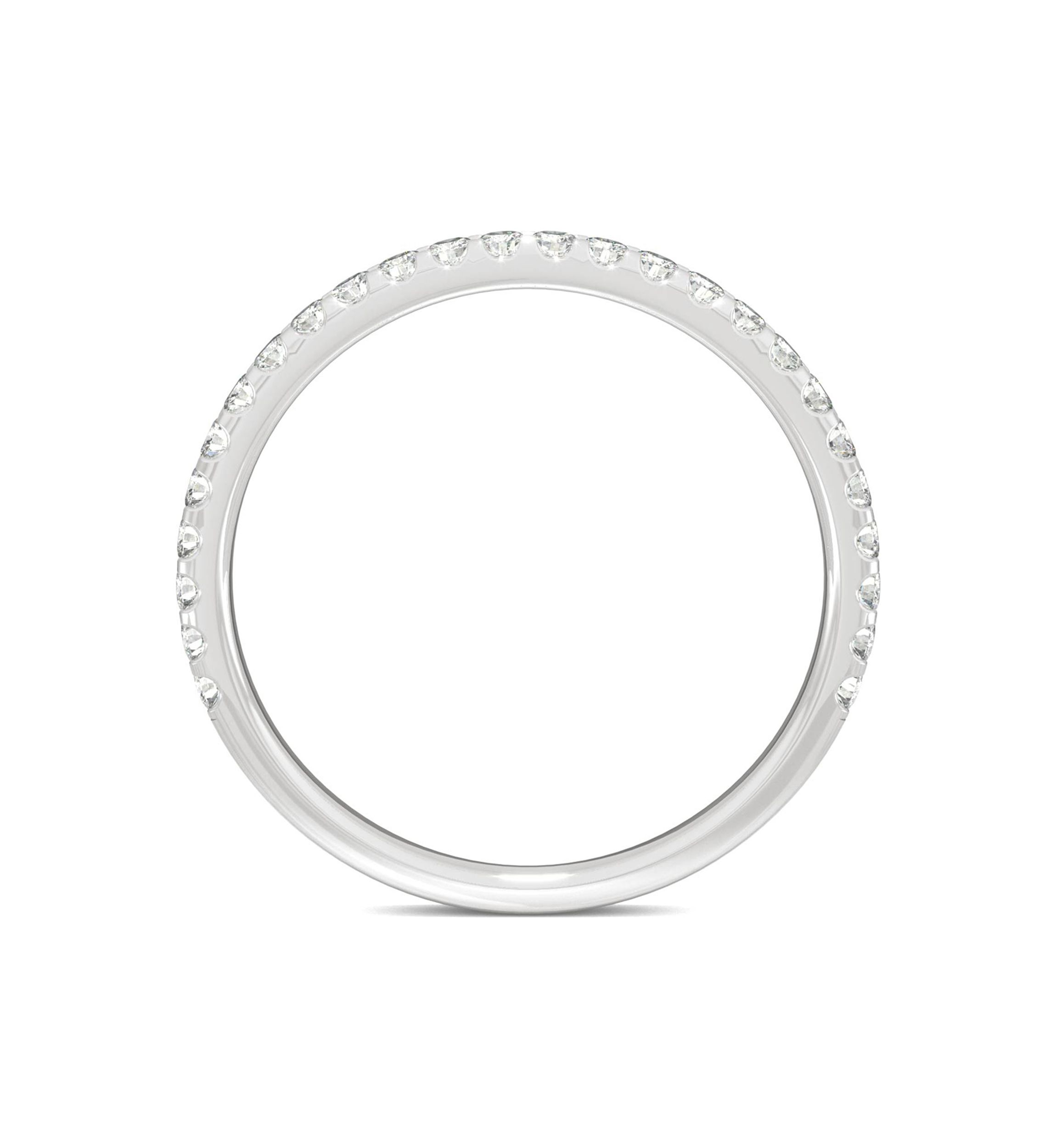 3/8 ct. t.w. Lab Created Moissanite Wedding Band in 14k White Gold