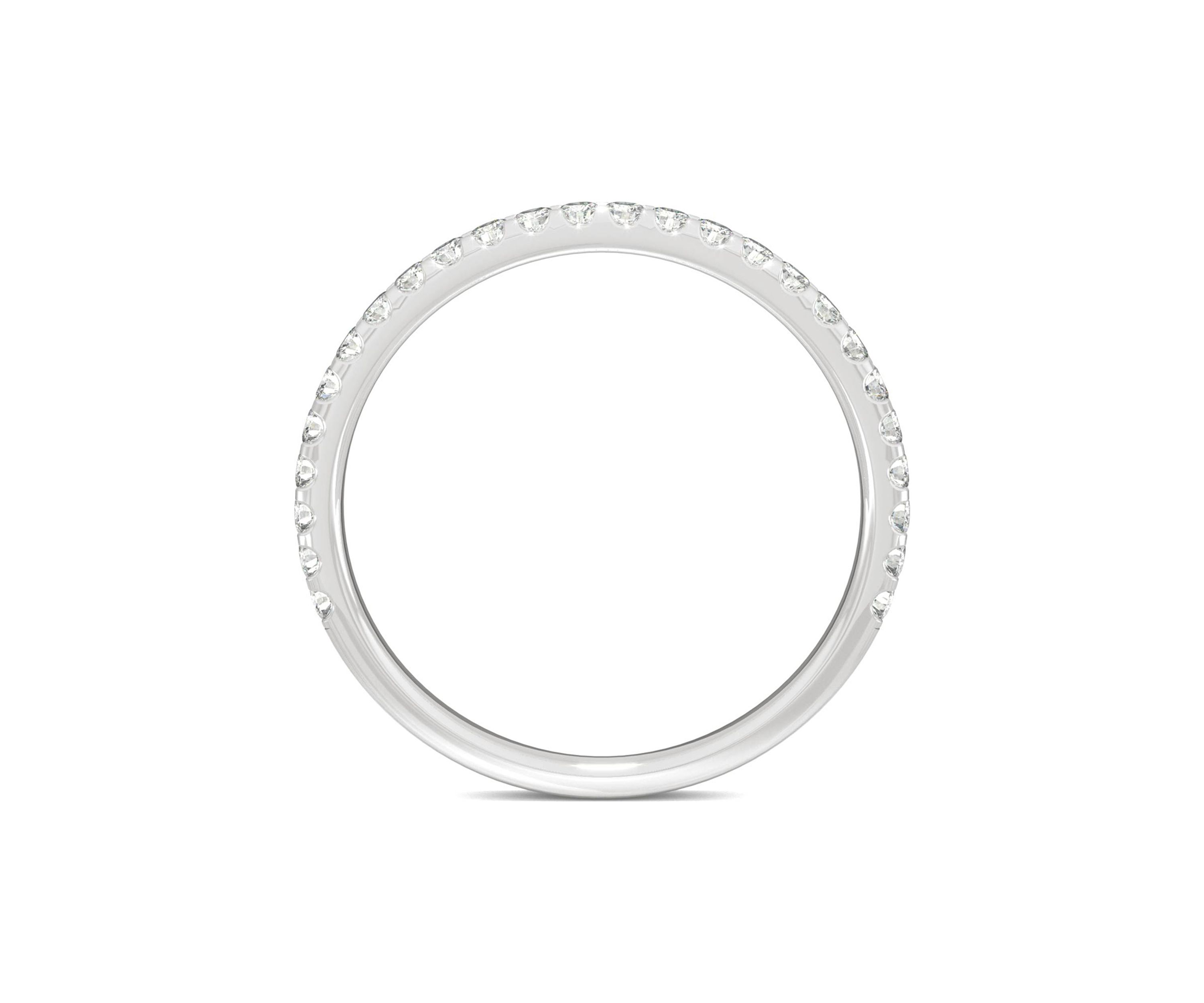 3/8 ct. t.w. Lab Created Moissanite Wedding Band in 14k White Gold