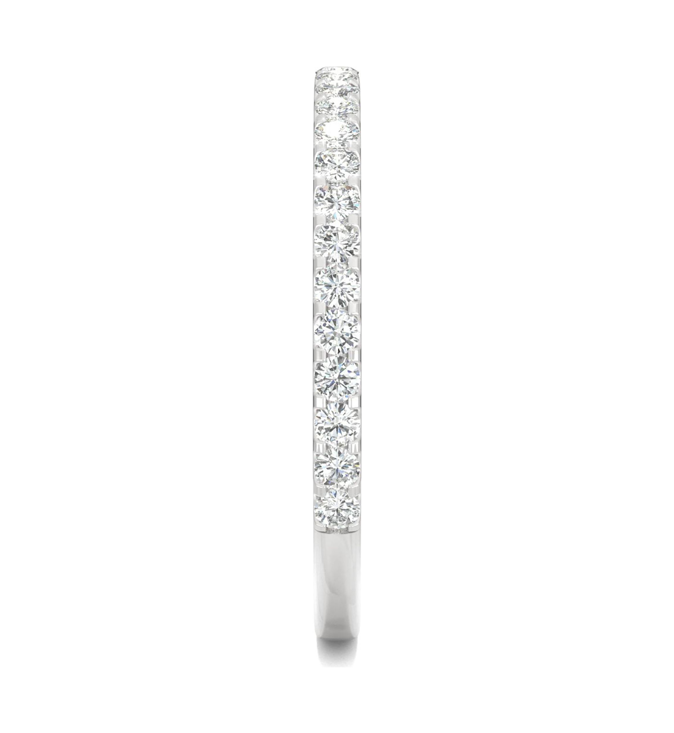 3/8 ct. t.w. Lab Created Moissanite Wedding Band in 14k White Gold