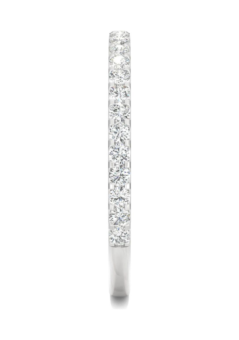 3/8 ct. t.w. Lab Created Moissanite Wedding Band in 14k White Gold