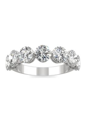 Charles & Colvard 12 Ct. T.w. Lab Created Moissanite Seven Stone Band In 14K White Gold