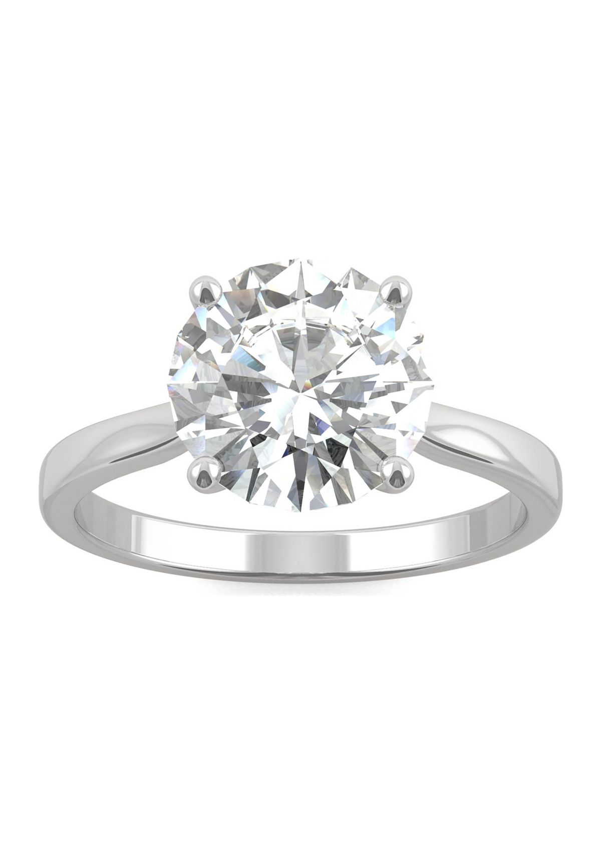 3/4 ct. t.w. Lab Created Moissanite Solitaire Engagement Ring in 14k White Gold