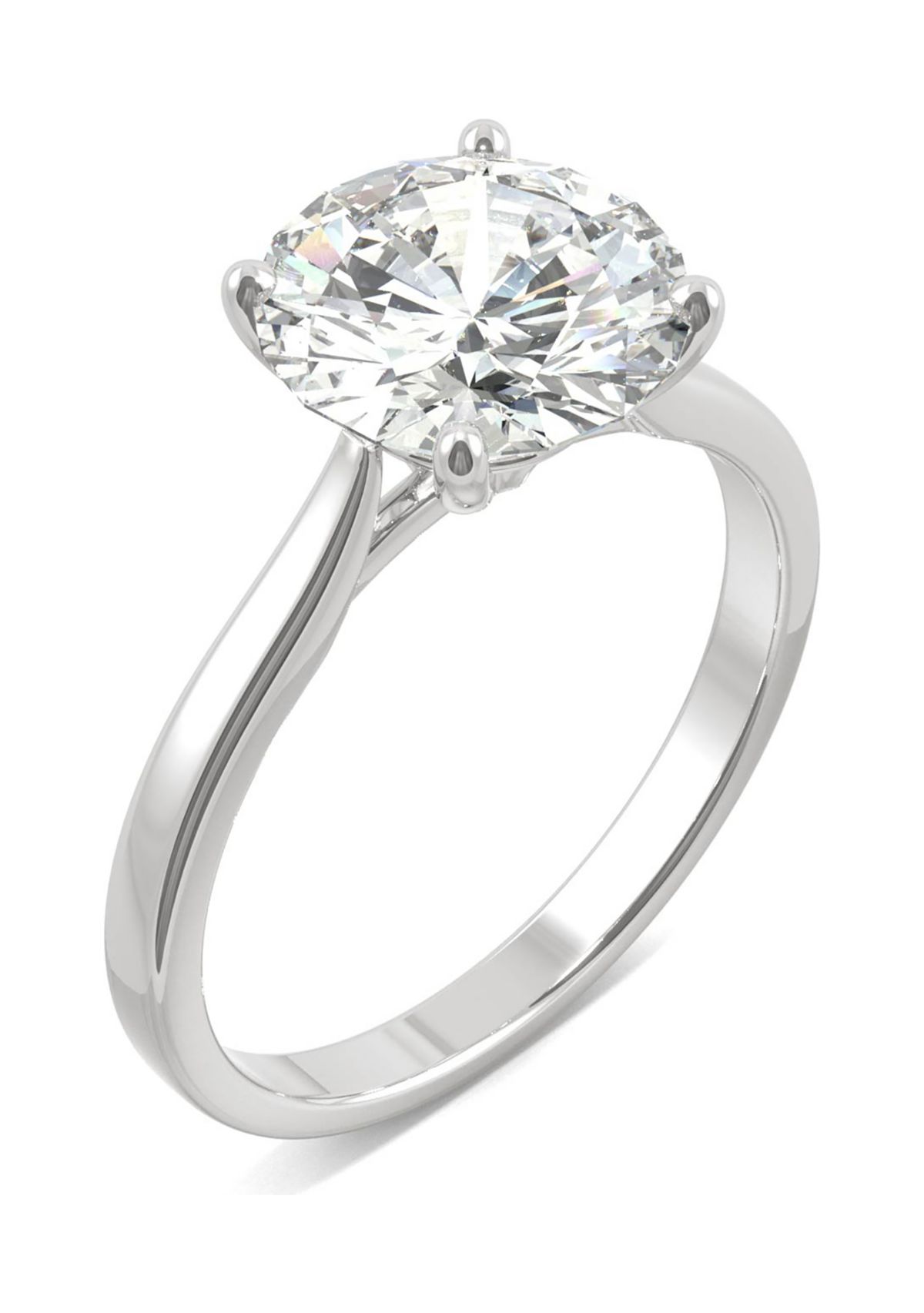 3/4 ct. t.w. Lab Created Moissanite Solitaire Engagement Ring in 14k White Gold