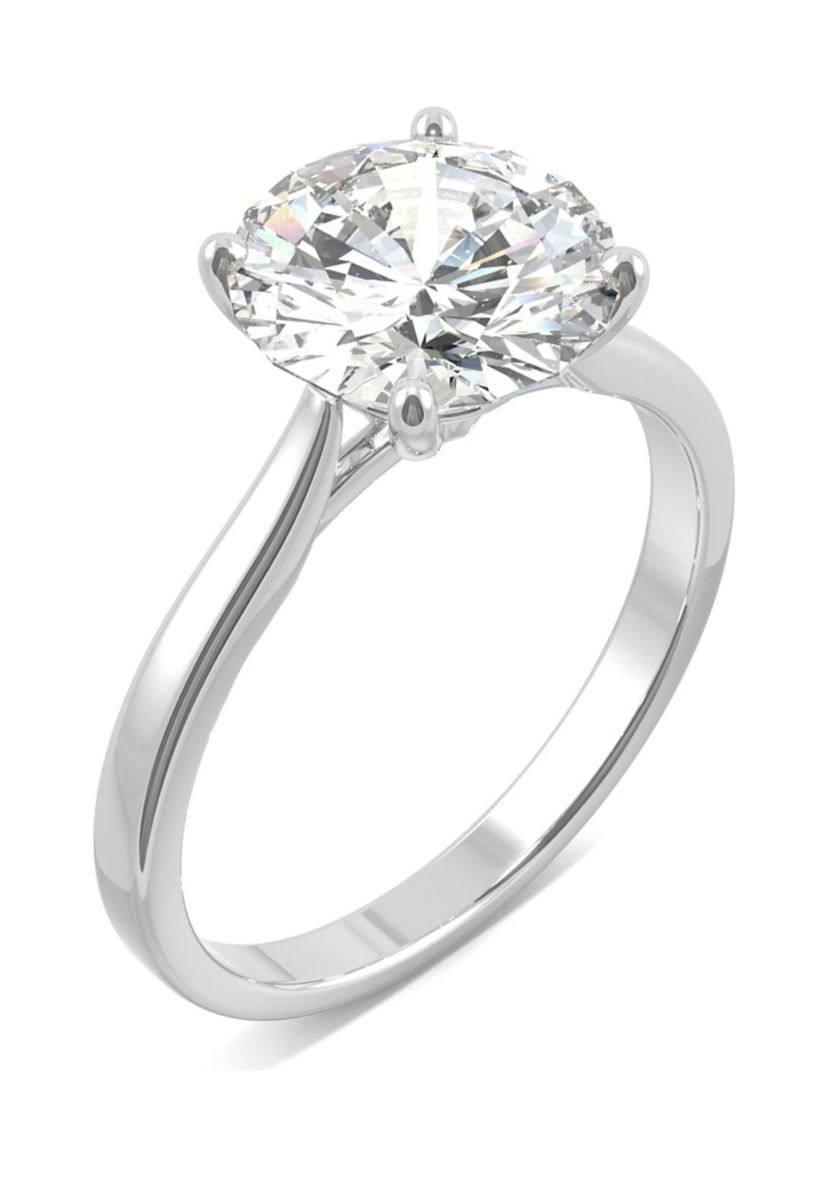 3/4 ct. t.w. Lab Created Moissanite Solitaire Engagement Ring in 14k White Gold