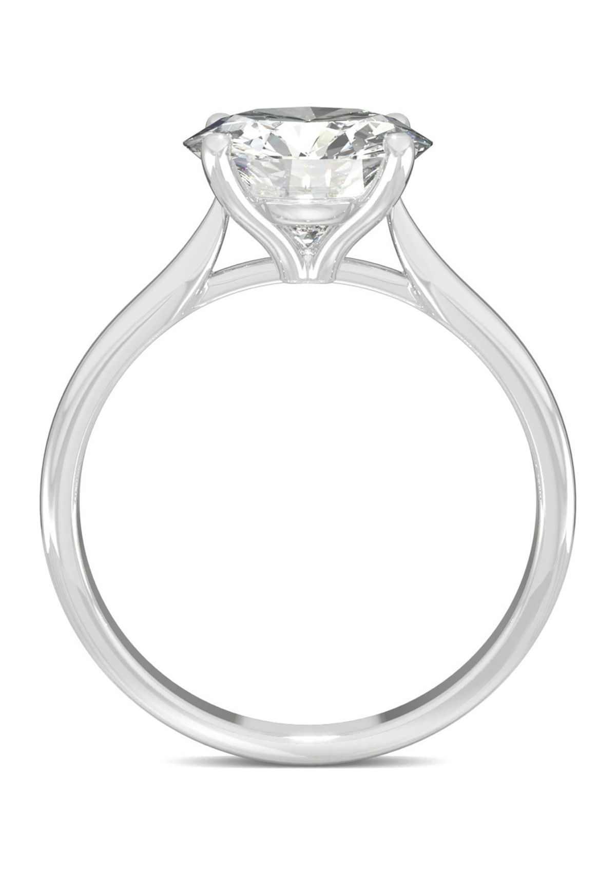 3/4 ct. t.w. Lab Created Moissanite Solitaire Engagement Ring in 14k White Gold