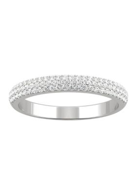 Charles & Colvard 3/8 Ct. T.w. Lab Created Moissanite Micro PavÃ© Band In 14K White Gold