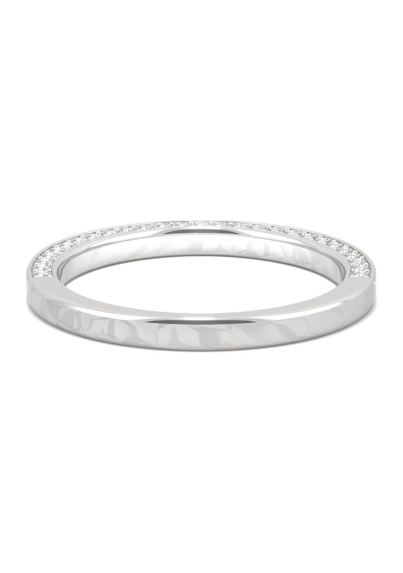 5/8 ct. t.w. Lab Created Moissanite Three Sided Band in 14k White Gold