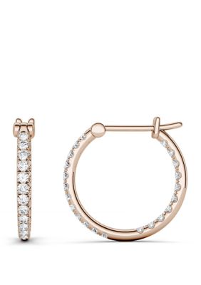 ct. t.w. Lab Created Moissanite Hoop Earrings