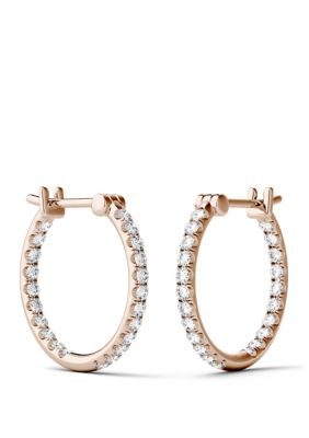 ct. t.w. Lab Created Moissanite Hoop Earrings