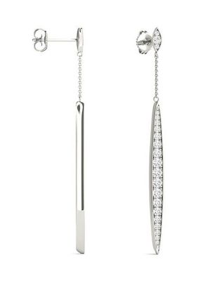 Charles & Colvard 1.02 ct. t.w. Lab Created Moissanite Dangle Earrings