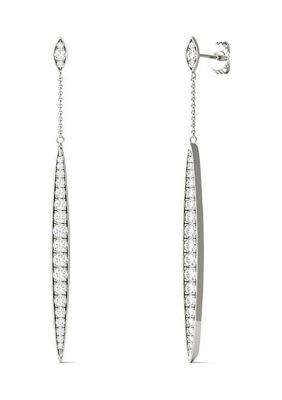 Charles & Colvard 1.02 ct. t.w. Lab Created Moissanite Dangle Earrings