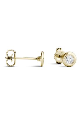 1/5 ct. t.w. Moissanite Bezel Stud Earrings in 14K Yellow Gold