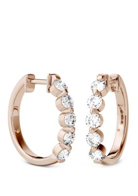 ct. t.w. Lab Created Moissanite Hoop Earrings