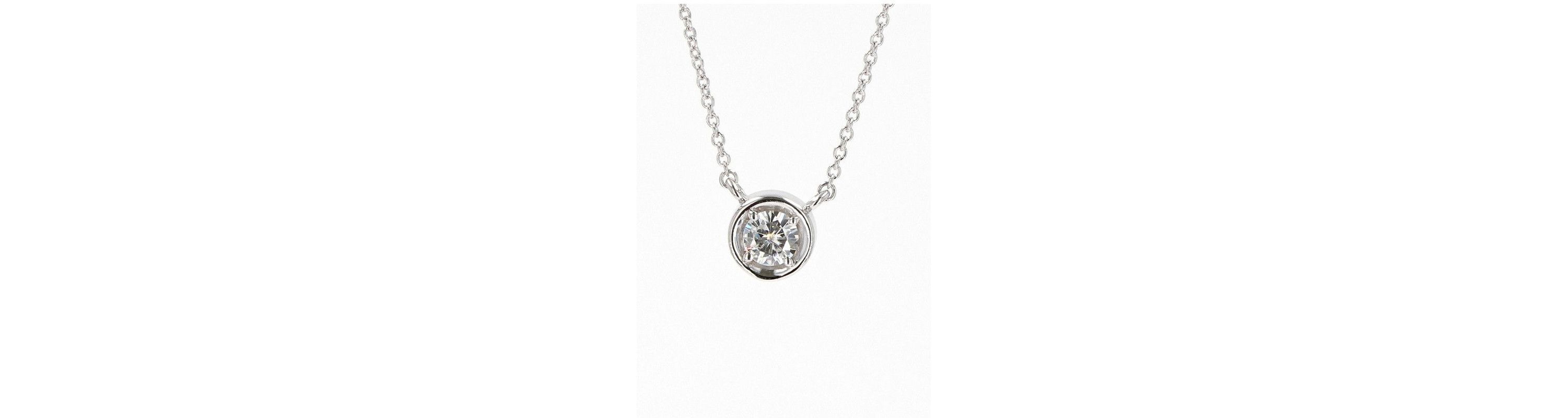 Lab Created Sterling Silver 0.33ct. tw. Moissanite Solitaire Pendant
