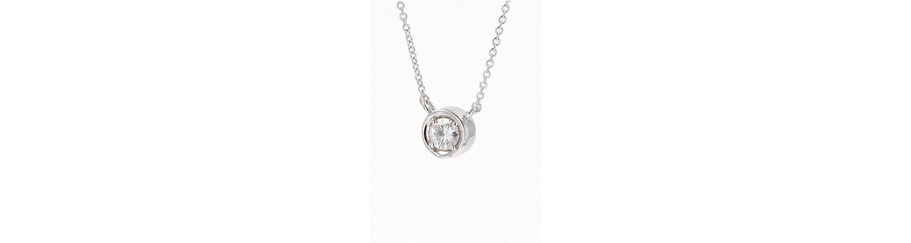 Lab Created Sterling Silver 0.33ct. tw. Moissanite Solitaire Pendant