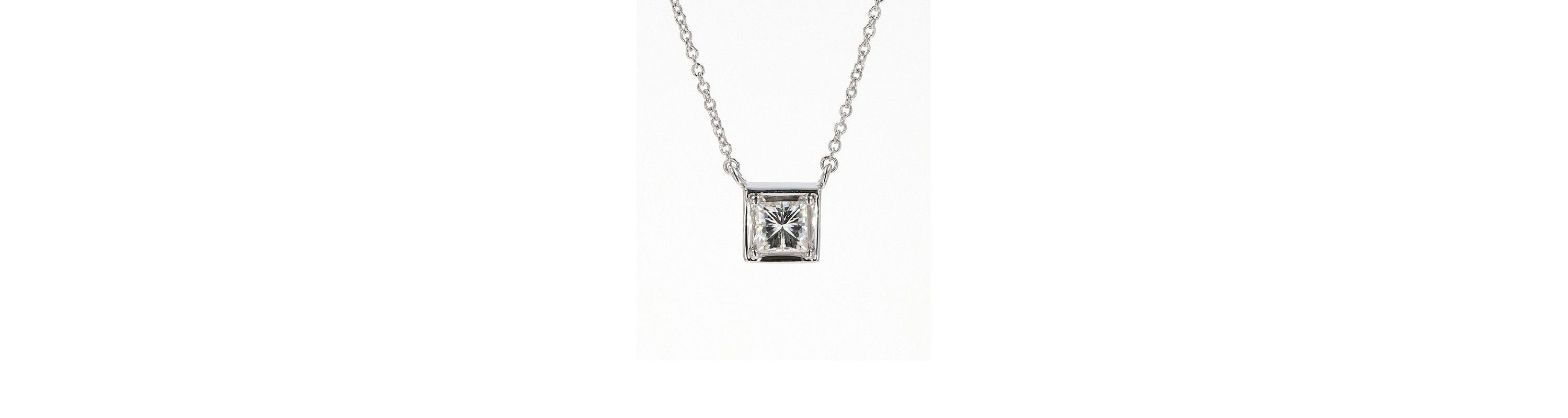Lab Created Sterling Silver 0.60ct. tw. Moissanite Solitaire Pendant