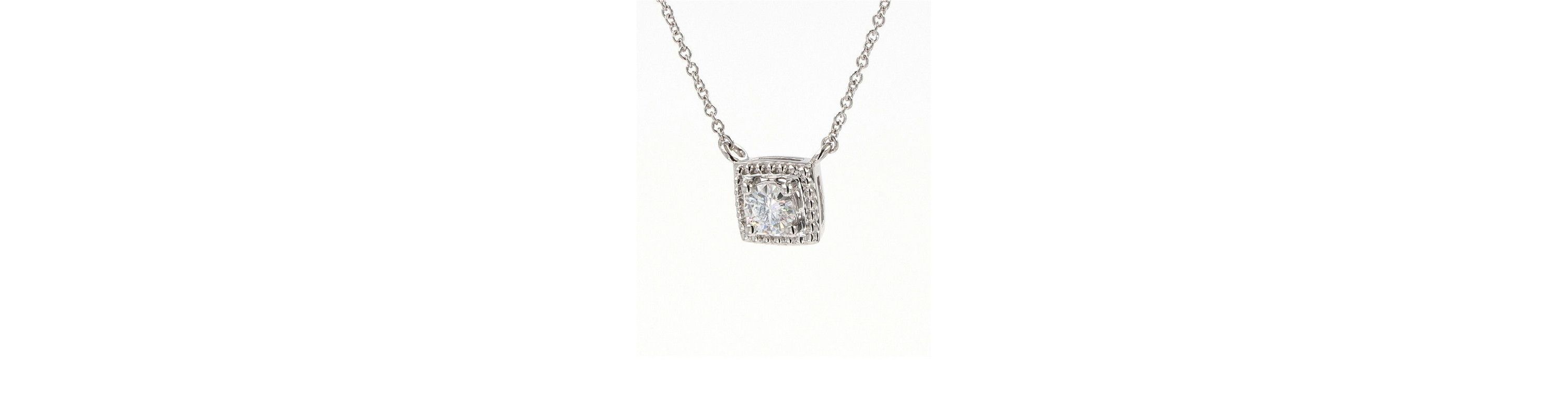 Lab Created Sterling Silver 0.33ct. tw. Moissanite Halo Pendant