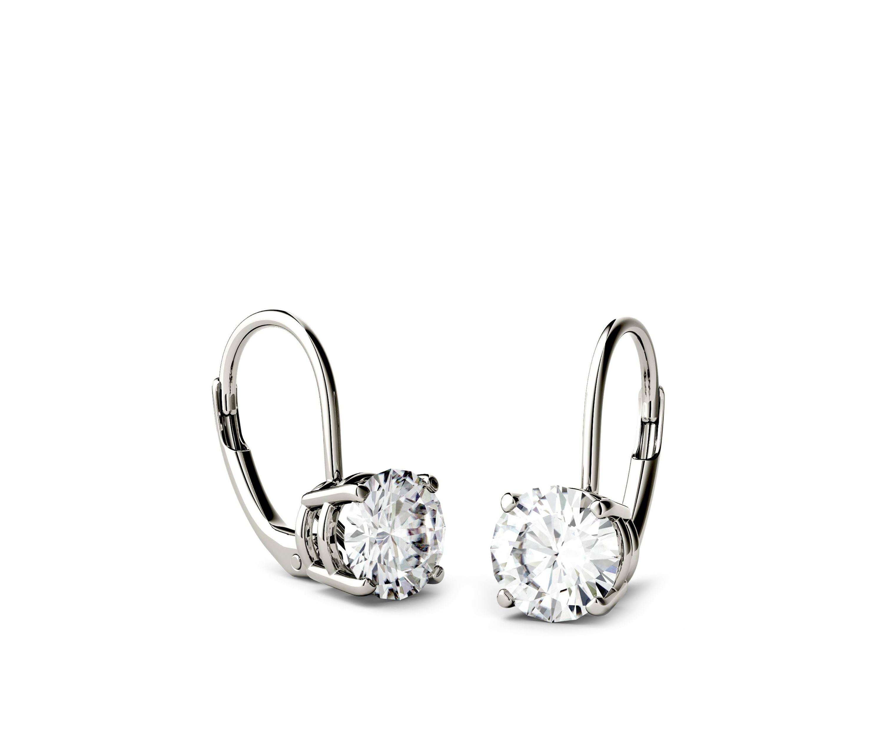 3 ct. t.w. Lab Created Moissanite Leverback Earrings