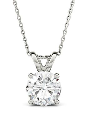 Charles & Colvard 1.9 Ct. T.w. Lab Created Moissanite Solitaire Pendant Necklace In 14K White Gold