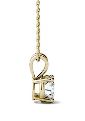 1/2 ct. t.w. Moissanite Solitaire Pendant in 14k Yellow Gold