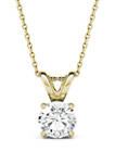  1 ct. t.w. Moissanite Solitaire Pendant in 14k Yellow Gold