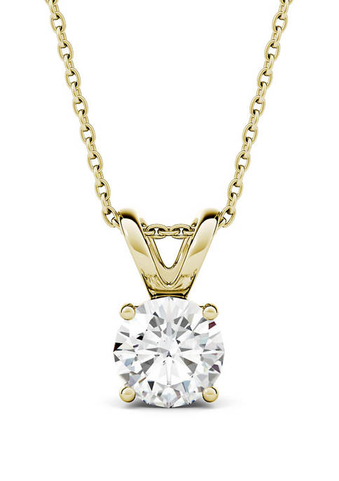  1 ct. t.w. Moissanite Solitaire Pendant in 14k Yellow Gold