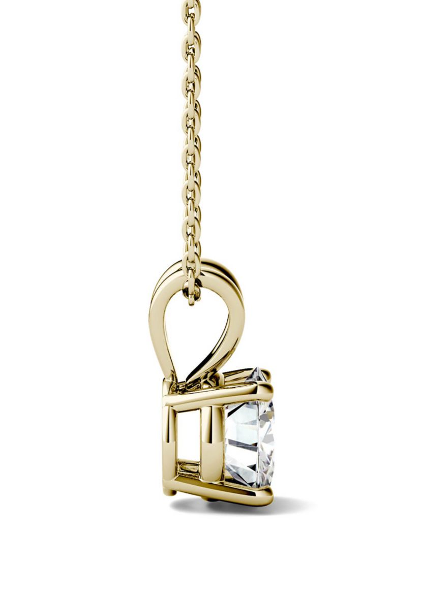  1 ct. t.w. Moissanite Solitaire Pendant in 14k Yellow Gold